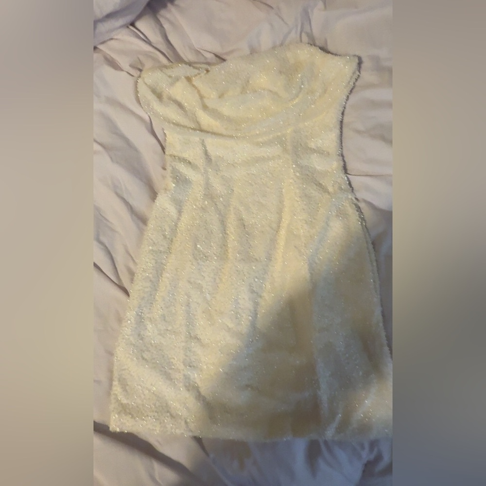 Oh Polly strapless trendy beaded dress